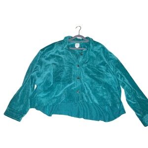 Urban Outfitters Teal Corduroy Shirt